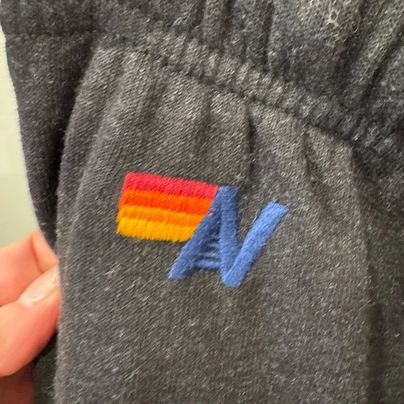 Aviator Nation 5 STRIPE SWEATPANTS - CHARCOAL - EUC Medium - Picture 3 of 7